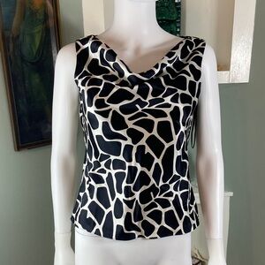 Vintage Y2K INC International Concepts Silk Giraffe Sleeveless Blouse tank top